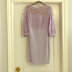 Orchid & Wheat Lace-Trim Balloon-Sleeve Dress NWOT